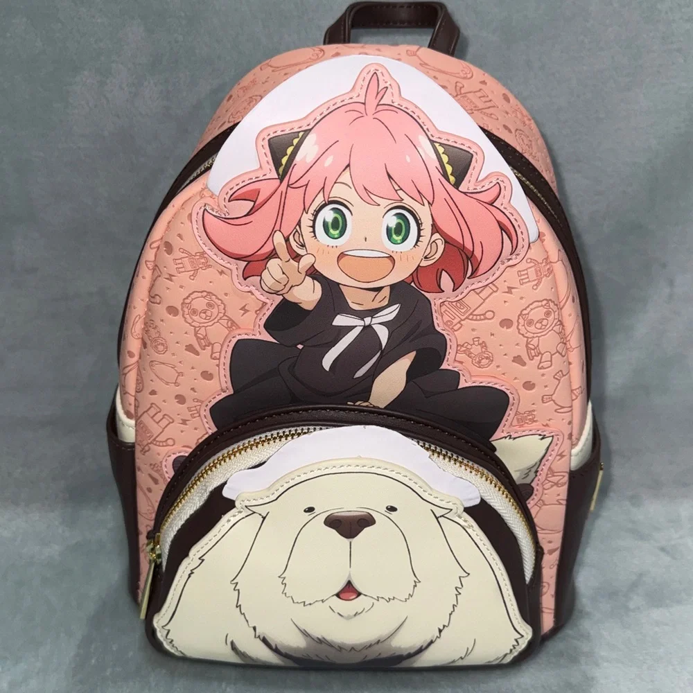 Loungefly Pink and Brown Anime Character Backpack